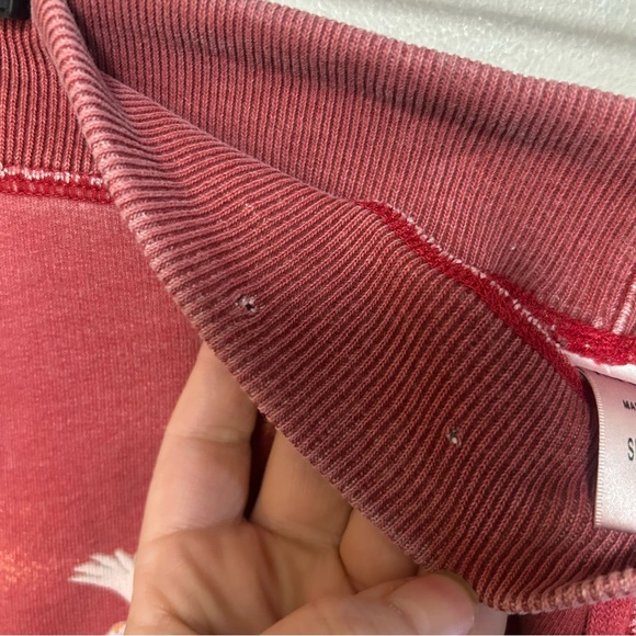 Y2K lucky brand M-L sweatpants cropped crane AOP Asian graphic indie vintage - Picture 12 of 16